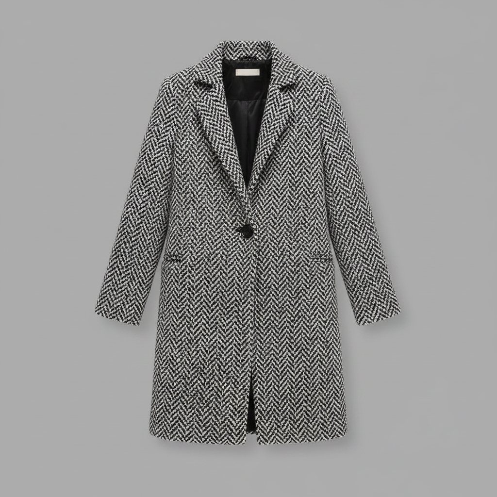 Elegant Long Wool Coat | Women's Outerwear