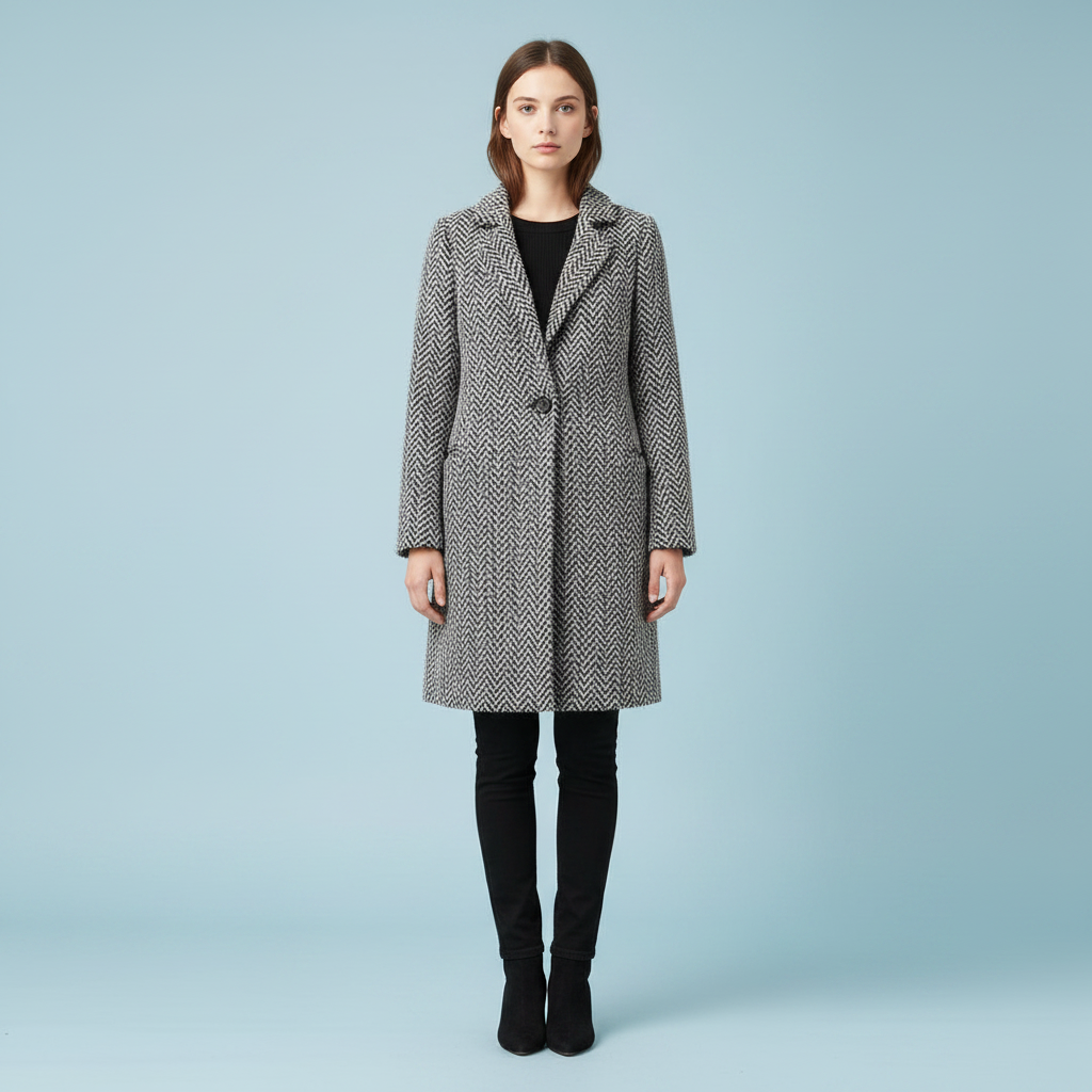 Elegant Long Wool Coat | Women's Outerwear