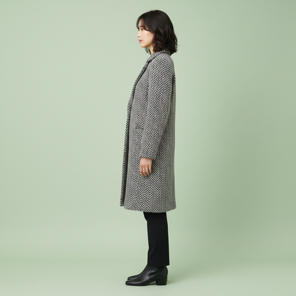 Elegant Long Wool Coat | Women's Outerwear