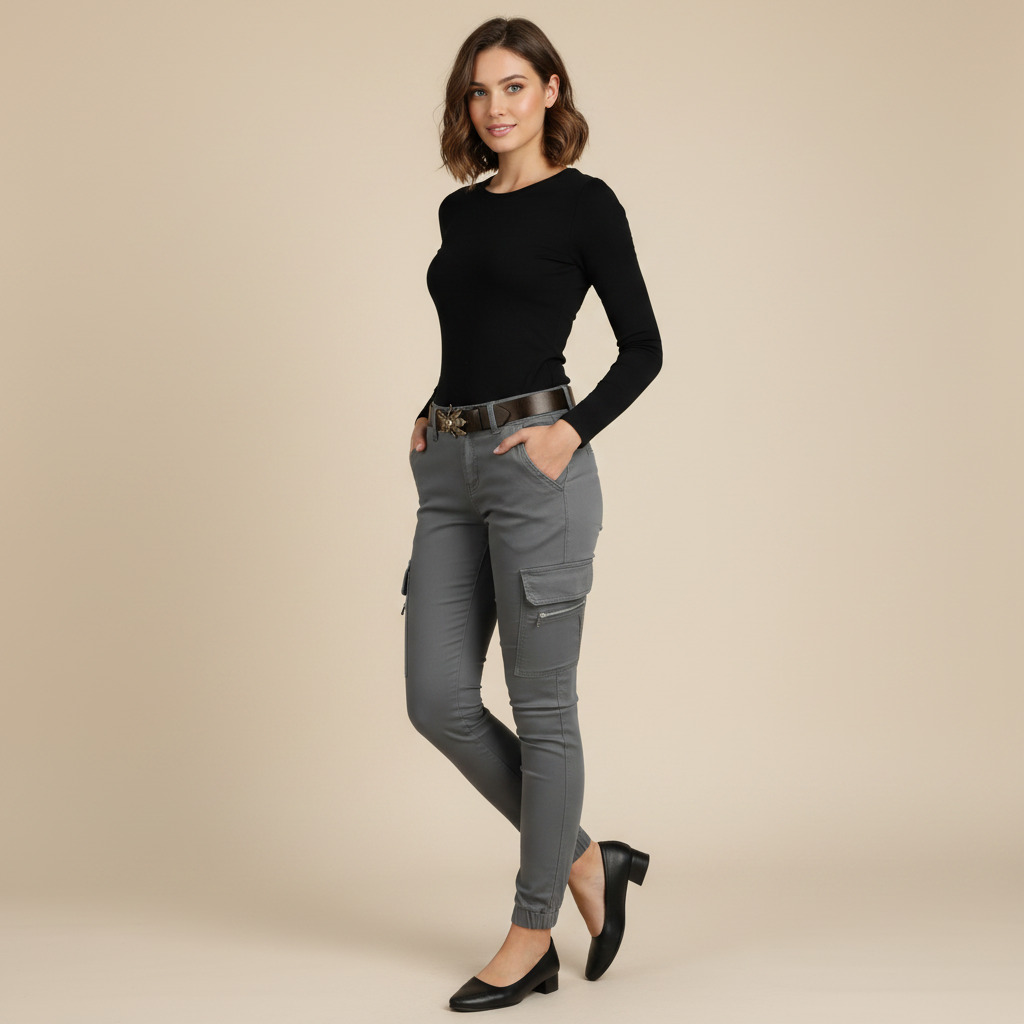 Modern Black Cargo Pants | Stylish Women's Urban Trousers