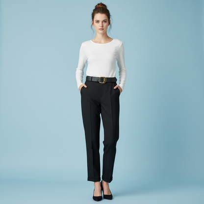 Elegant Women's Trousers | High Waist Suit Pants