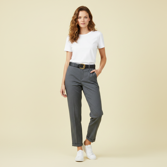 Elegant Women's Trousers | High Waist Suit Pants