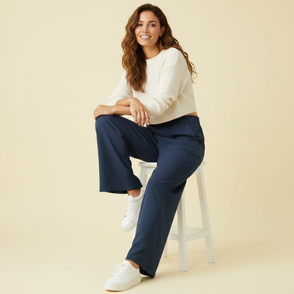Chic Comfort | Women's Trousers Lightweight Casual Fit